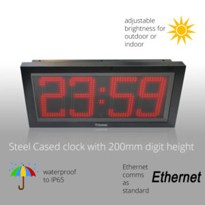 Outdoor Digital Clock Industrial Led, Large Outdoor Digital Clock And Thermometer